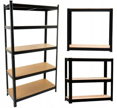 Obrázok produktu pre Kovový regál do domácnosti RAIVO 2 - čierny