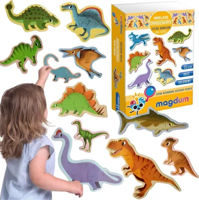 Produktbild von Dinosaurier-Magnet-Set, Leuchtende Farben, Realistisches Design, Langlebig, Mv6032-06