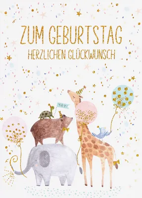 Produktbild von Kindergeburtstag Unverpackt Glückwunschkarte im Format 115x17cm mit