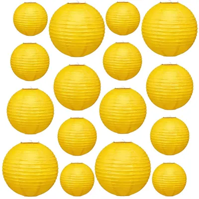 Produktbild von Set aus 16 Bunten Papierlaternen zur Dekoration