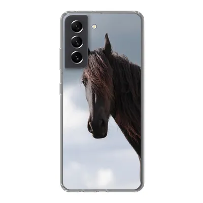 Produktbild von MuchoWow® Handyhülle Schutzhülle Hülle für Samsung Galaxy S21 FE Pferde - Himmel - Porträt Silikon Softcase Handy Hülle - Mobiltelefonhülle