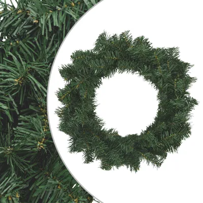 Imagen del producto de vidaXL: Corona navideña verde, diámetro 30 cm, de PVC