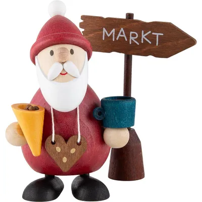 Productafbeelding van Kerstman, kerstmarktganger met bord (9,5 cm) van Ullrich Kunsthandwerk