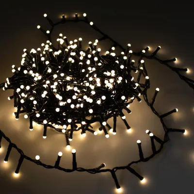 Immagine prodotto di 3.06 luci fiabesche a LED bianco caldo / bianco tenue - 500 LED / 11 m - scintillio compatto 8 funzioni e timer