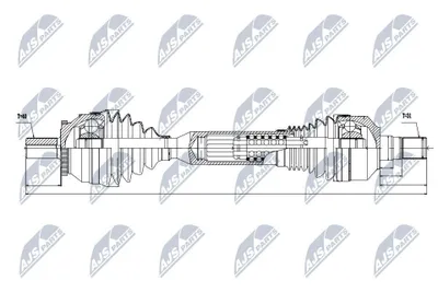 Produktbild von NTY NPW-VV-063 Antriebswelle Vorne Links für VOLVO XC90 I (275)