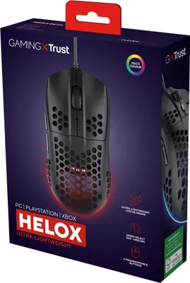 Obrázek produktu pro Trust GXT 928 HELOX, Pro praváky, Optický, USB Typ-A, 6400 DPI, Černá
