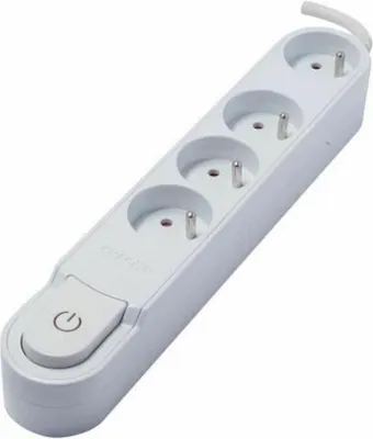 Obrázok produktu pre Chacon 5411478488569, Biela, 4 AC zásuvky/AC zásuviek, 16 A, 1 kusov