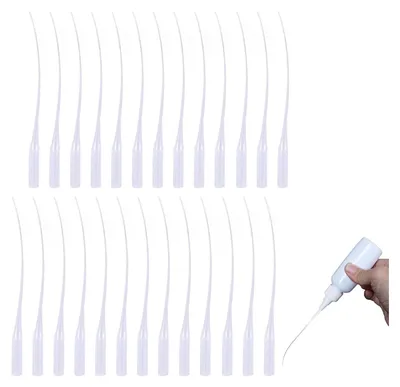 Produktbild von 300 Stk Klebespitzen, Kleber Mikrospitzen, Kleber Micro Tips, Kunststoff Kleber Extender Applikator, Kunststoffkleber Flaschenspitzen Pipette Tropfer Tips für Labordosieren Klebespender