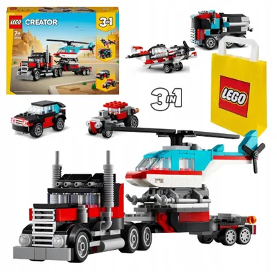 Produktbild von Lego Creator 31146 3in1 Set Lkw/Hubschrauber/SUV 270 Teile 7+ 9 cm 26 cm