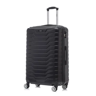 Produktbild von Koffer Trolley Reisekoffer Suitcase, Rollkoffer Handgepäck ,mit 4 Rollen360°, Hartschalenreisekoffer, Zahlenschloss, Weicher Gummigriff(M, Schwarz)