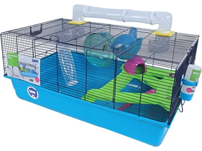 Productafbeelding van Savic Hamsterkooi Sky | marineblauw met tunnelsysteem