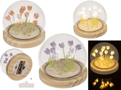 Produktbild von LED beleuchtete Glaskugel - Tulpe Dekoration