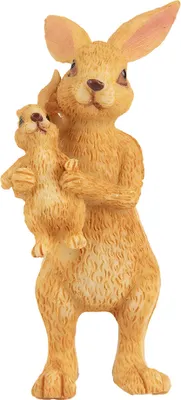 Immagine prodotto di Clayre & Eef figura decorativa coniglio 4x4x8 cm plastica marrone