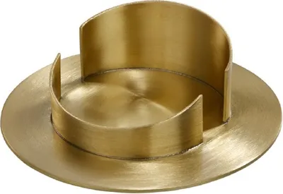 Produktbild von Kerzenleuchter goldfarben für Kerzen Ø 70 mm für Altarkerzen, Anlasskerzen, Taufkerzen, Kommunionkerzen, Hochzeitskerzen