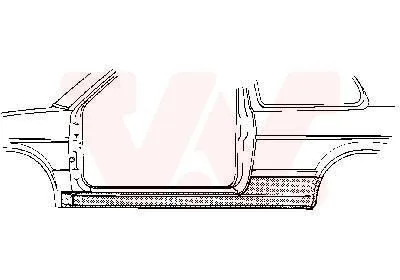 Obrázek produktu pro VAN WEZEL Prahový panel pravý (5812102) pro VW Golf II Jetta | Prahové lišty,