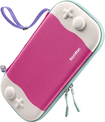 Image de Housse pour Nintendo Switch 2 Case Case, protection intégrale Housse de transport pour console Switch et jeux, Tomtoc Slim FancyCase G05, Peach