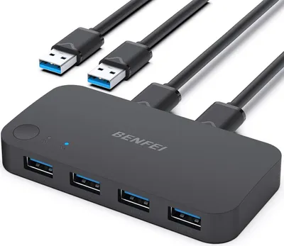 Produktbild von BENFEI KVM-Switches USB 3.0 Switch 2 Computer 4 USB Port Teiler