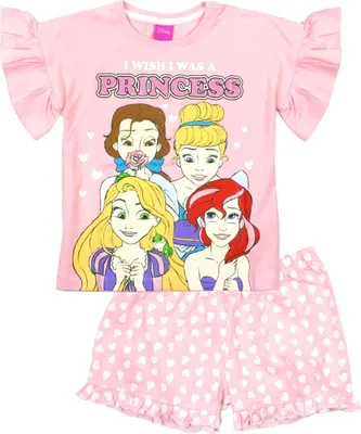 Produktbild von Disney Princess - Schlafanzug mit Shorts für Mädchen NS7397 (128) (Pink)