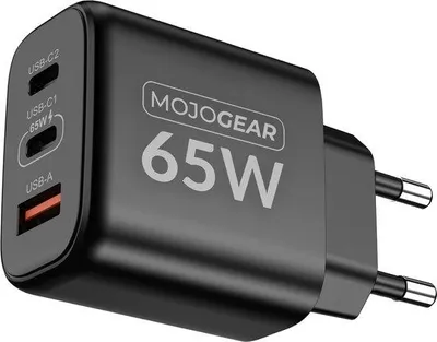 Obrázek produktu pro MOJOGEAR PD-546, rychlonabíječka, 65 W, 2 porty (USB-A, USB-C), černá
