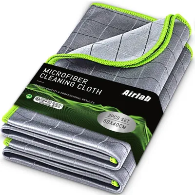 Productafbeelding van Microvezeldoeken - Carbonvezeldoeken voor autoruiten - 400 GSM - 50x40 cm - Groen