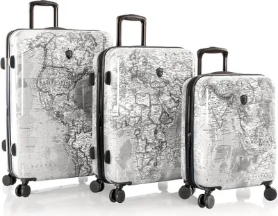 Produktbild von Heys Black Camo 4 Rollen Kofferset 3-teilig mit Dehnfalte