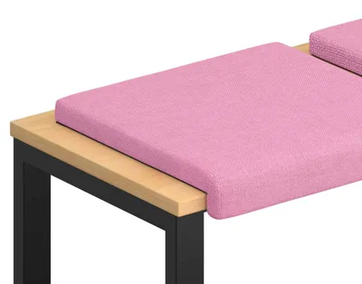 Image de vidaXL Coussins de banc, 2 pièces, tissu rose, profondeur 35 cm
