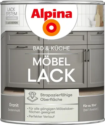 Produktbild von Alpina Bad & Küche Möbel-Lack 750 ml Granit seidenmatt