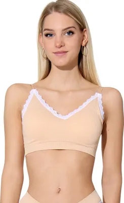 Produktbild von Yenita® Bustier mit Spitze Ribbed Collection L Beige