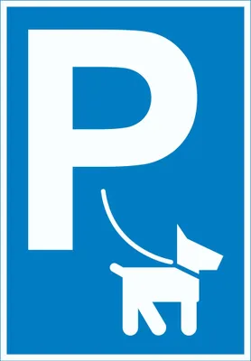 Produktbild von Hundeparkplatz Schild P Hunde A5 (148x210mm)