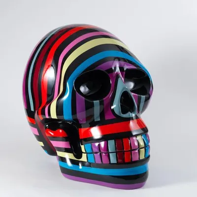 Produktbild von Modern Abstrakte Design Totenkopf Abstrakt Schädel Skulptur Dekoration Deko Neu