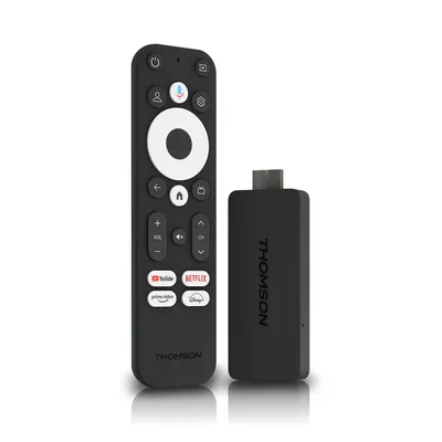 Immagine prodotto di THOMSON Streaming Stick 140, 4K UHD, Google Assistant, Wi-Fi, Bluetooth, HDMI, Dolby Atmos, DTS Digital Surround, HDR10, 2 GB RAM, 8 GB memoria