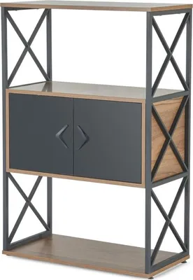 Image de Armoire à dossiers noire de luxe Armoire de rangement moderne pour le bureau