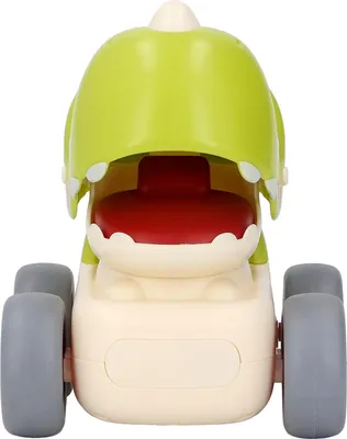 Image de Jouet d'auto pour enfants en forme de dinosaure, pousser, bouger, améliorer la coordination œil-main, véhicule de dessin animé, vert