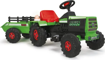 Produktbild von Traktor Injusa z przyczepą na akumulator 6V, 133 cm, zielony