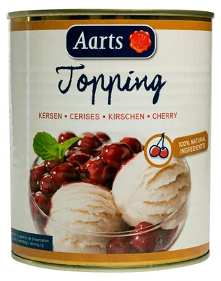 Image de Aarts Cherry Topping 850g – Tartinade fruitée aux cerises pour desserts et gâteaux