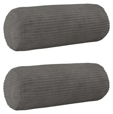 Produktbild von vidaXL Kissenbezug 2 pcs HEERLEN Dunkelgrau Ø 15 x 40 cm Cord