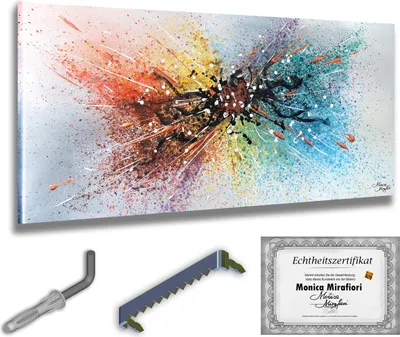 Immagine prodotto di Monica Mirafiori I 100% DIPINTO A MANO I Pittura "Universo" 120x60cm | Pittura dipinta a mano | Pittura acrilica | Pittura acrilica molto grande I Arte moderna I Quadri d'arte