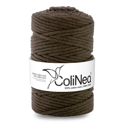 Produktbild von Baumwollkordel Geflochtene Baumwollschnur Baumwollkernschnur Für Makramee Makramee-Seil Bastelkordel 5mm 100m dunkelbraun DIY ColiNea