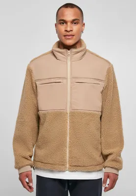 Obrázok produktu pre Bunda Urban Classics Patched Sherpa Jacket unionbeige - M