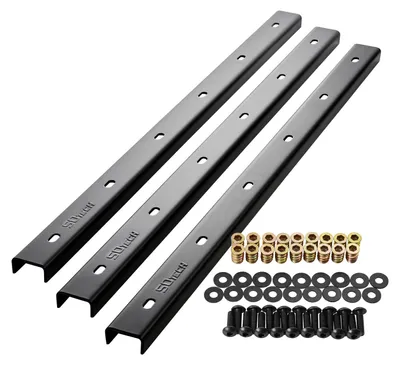 Produktbild von SOTECH Gratleiste U-FORM 600 mm – schwarz, Tischplattenverbinder (3er Set)