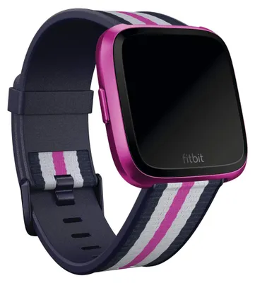 Produktbild von Woven Armband für Fitbit Versa / Versa 2 / Versa Lite - Größe S - Navy / Mulberry