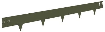 Image de vidaXL Bordure de pelouse, 50 pièces, 100 x 12 cm, acier, vert olive