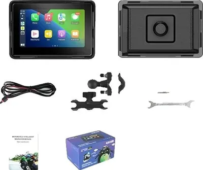 Produktbild von Motorrad DVR, Wireless CarPlay Unterstützung, Wasserdichtes Design, Keine-a, 5 Zoll Bildschirm-b