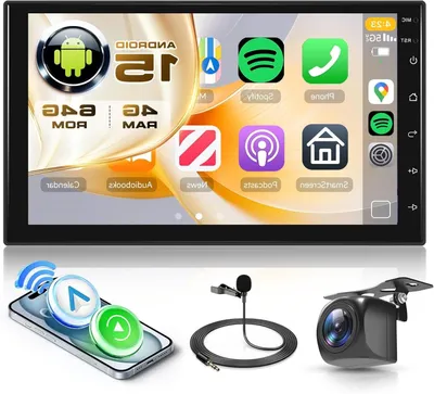 Obrázok produktu pre Android autorádio 2-DIN – Multimediálny tuner – Autoprehrávač – Navigačný systém – Autorádio s CarPlay