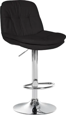 Produktbild von CLP Barhocker Laurel Stoff höhenverstellbar und drehbar schwarz Material Gestell Metall in Chromoptik