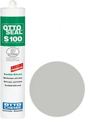 Produktbild von Ottoseal Premium Sanitär Silicon S 100 Farbe C 18 sanitärgrau 300ml