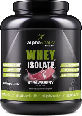 Zdjęcie produktu dla Alphavitalis Izolat białka serwatkowego | 1000 g truskawkowy