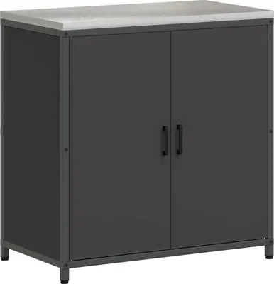 Zdjęcie produktu dla vidaXL Szafka kuchenna HATTEM, czarna, 90 x 50 x 92 cm, stal