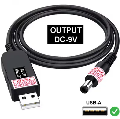 Produktbild von 1meter - USB Typ-A-Stecker auf 5,5 Mm X 2,5 Mm Barrel DC Boosterkabel 5V zu 9V