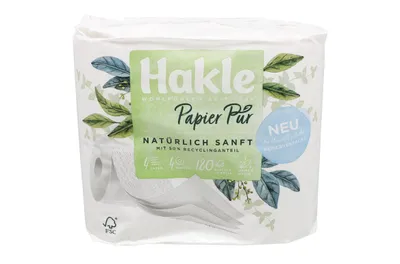 Zdjęcie produktu dla Hakle papier toaletowy 4-warstwowy Pure naturalnie miękki 4x180 arkuszy